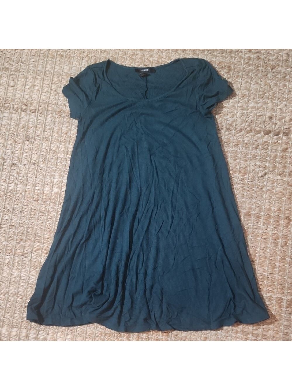 Old Navy Teal Loose Casual Flowy Comfy XS Midi Dress